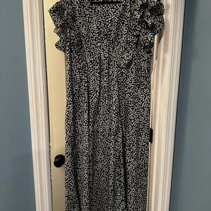 Floral Ruffle Sleeve Dress